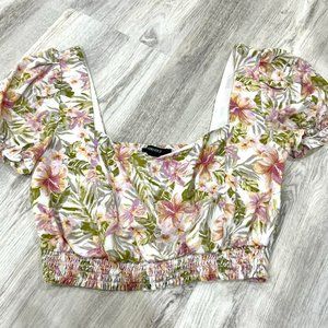 puff sleeve crop top